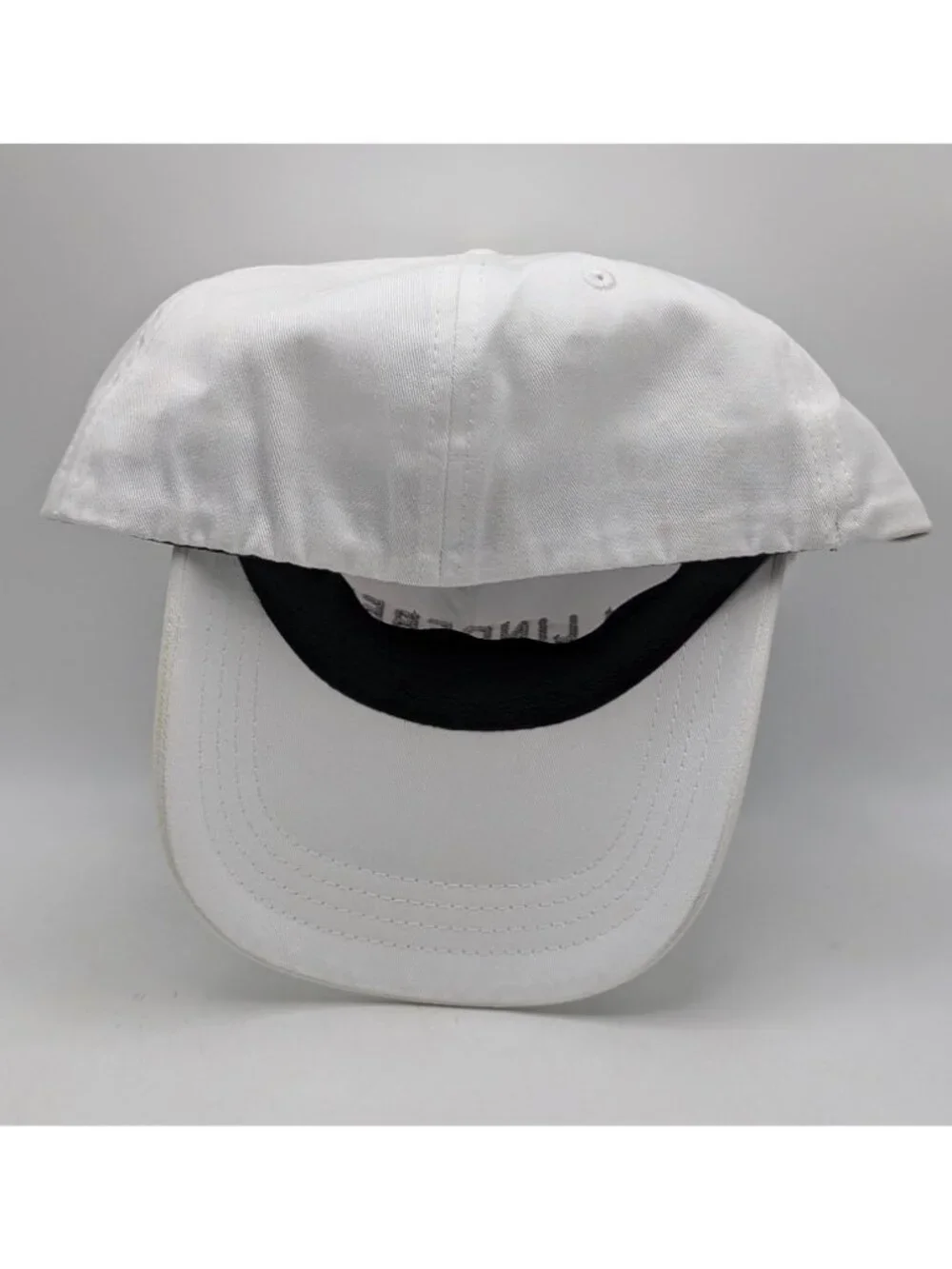 J. Lindeberg White Gray Hat Golf Tennis Yoga Sports Fitted Stretch Size Large